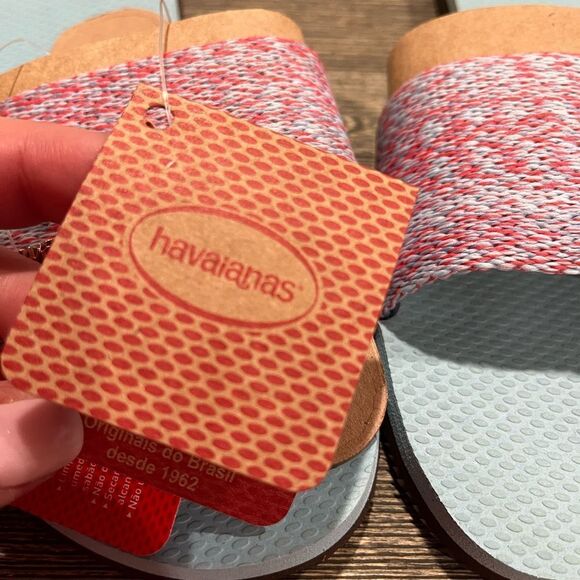 Havaianas Womens You Malta Flip-Flop Sandals Slip-On Open-Toe Blue Water… - Picture 4 of 6